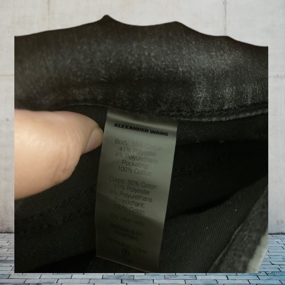 T by Alexander Wang Stretchy Skinny Leg Mid Rise Jeans Size 24 - Picture 4 of 5